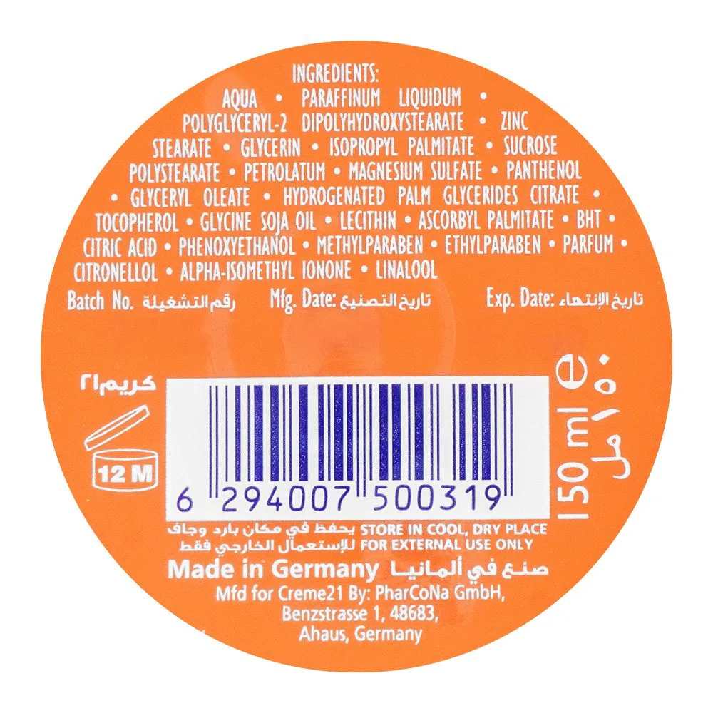 Side view of creme 21 intensive care all day cream, 150ml
