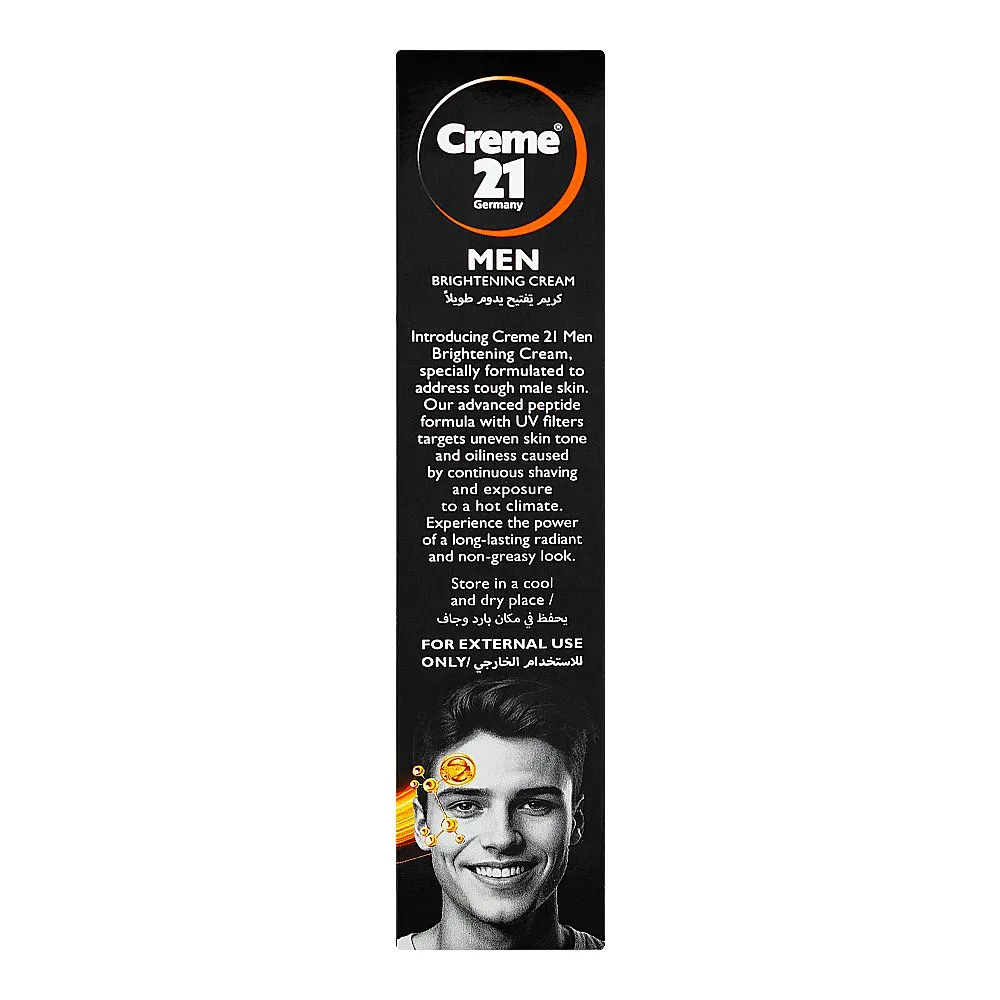 Comfortable casual creme 21 men brightening cream with vetiver, niacinamide & sun protection, 100g