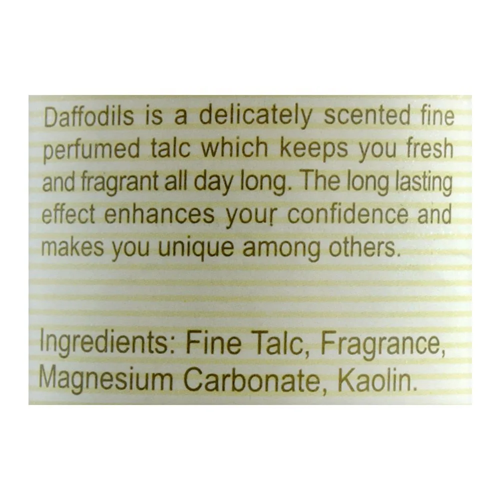 Comfortable casual daffodils flora fine perfumed talcum powder, 125g
