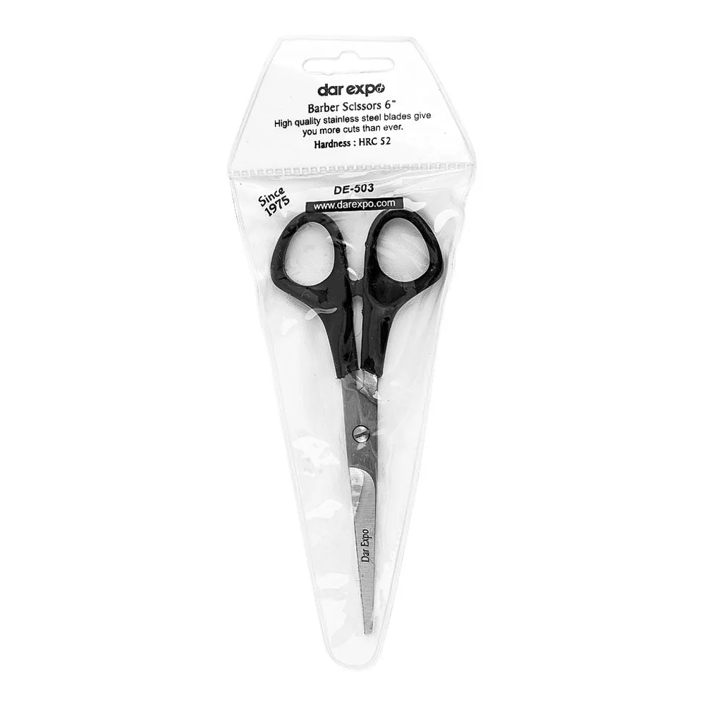 Side view of dar expo barber scissor 6 inches