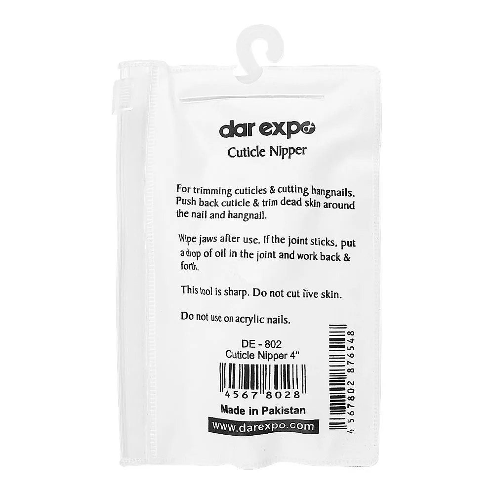 Comfortable casual dar expo cuticle nipper side spring 4 inches