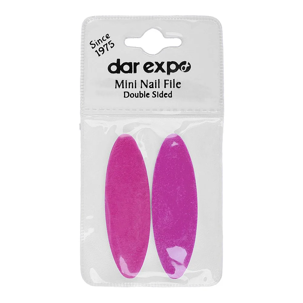Side view of dar expo double sided mini nail file