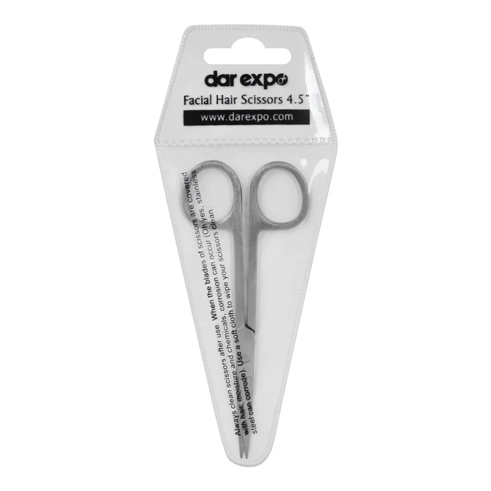 Comfortable casual dar expo facial hair scissor, 4.5"