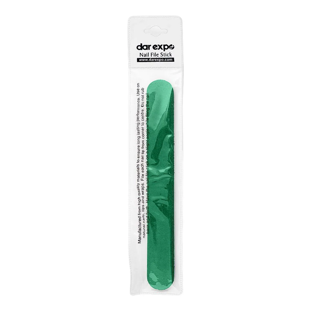 Side view of dar expo nail file stick, assorted colors