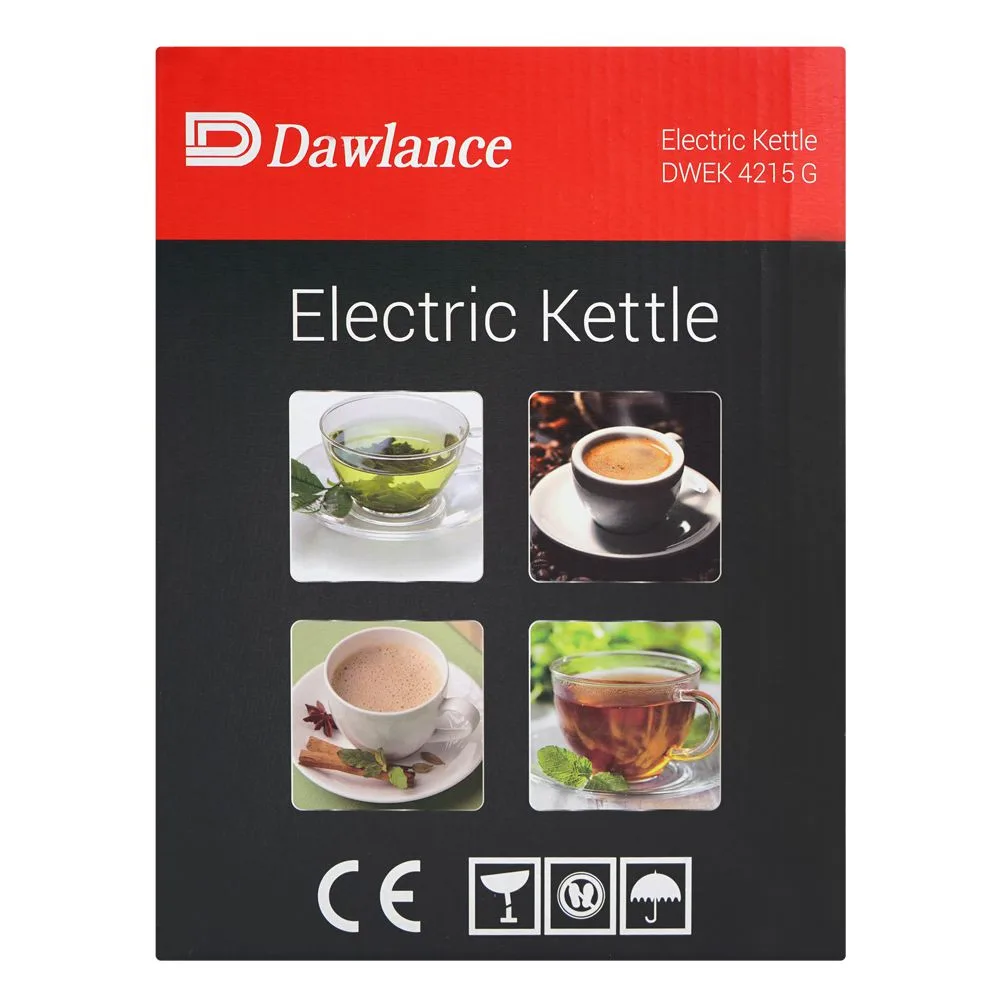 Comfortable casual dawlance electric kettle, 1700ml capacity, dwek-4215 g