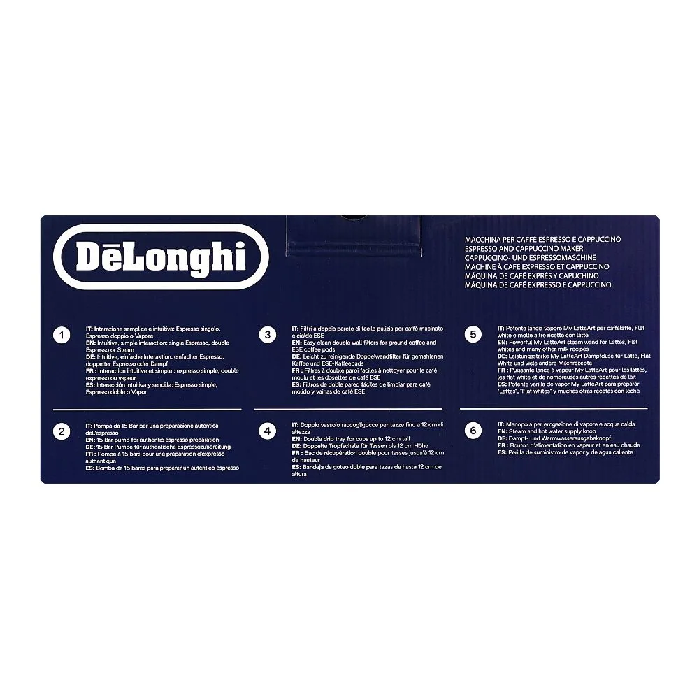Premium everyday wear delonghi dedica arte espresso & cappuccino coffee machine, ec885.m