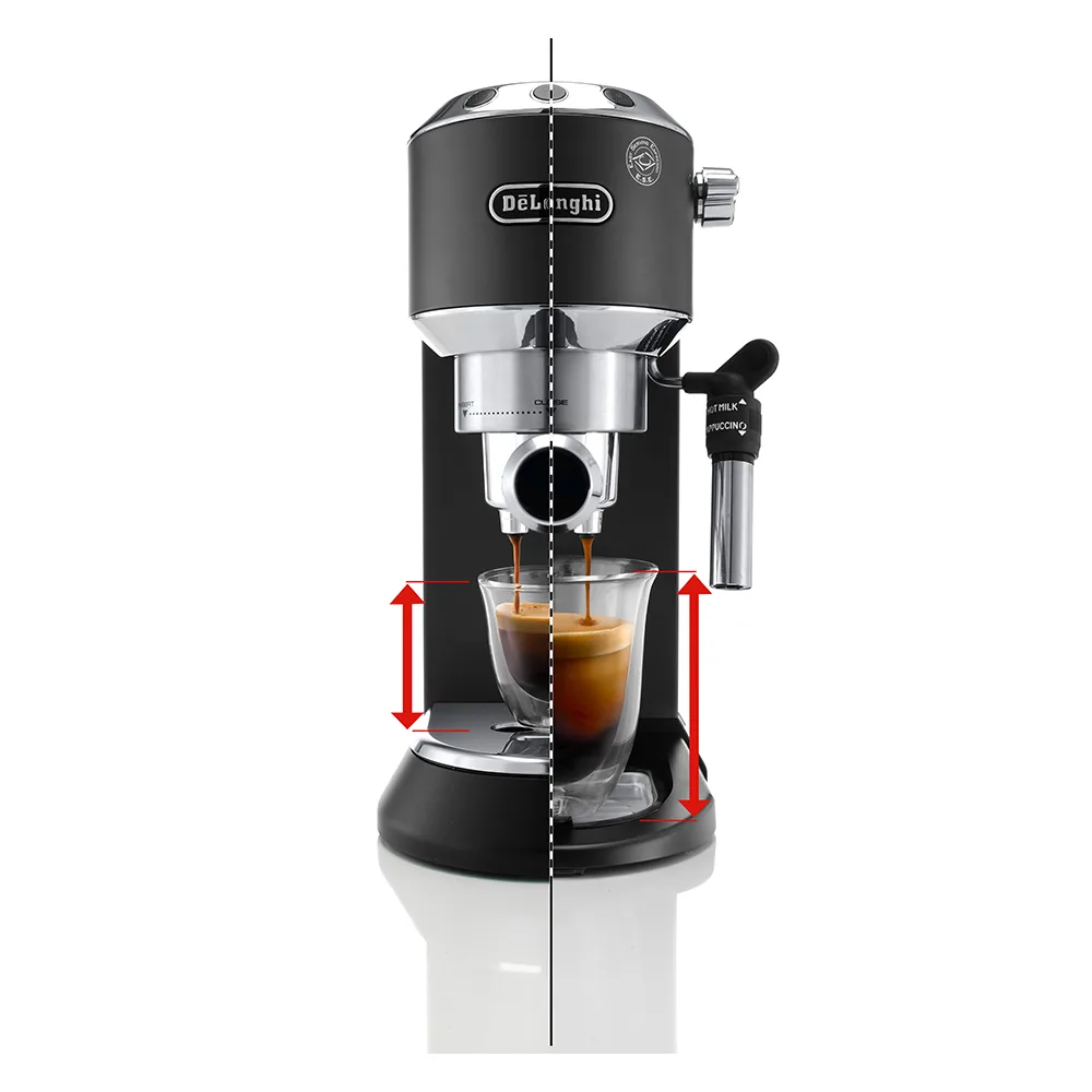 Comfortable casual delonghi dedica style espresso & cappuccino coffee machine, 15 bar, ec-685.bk