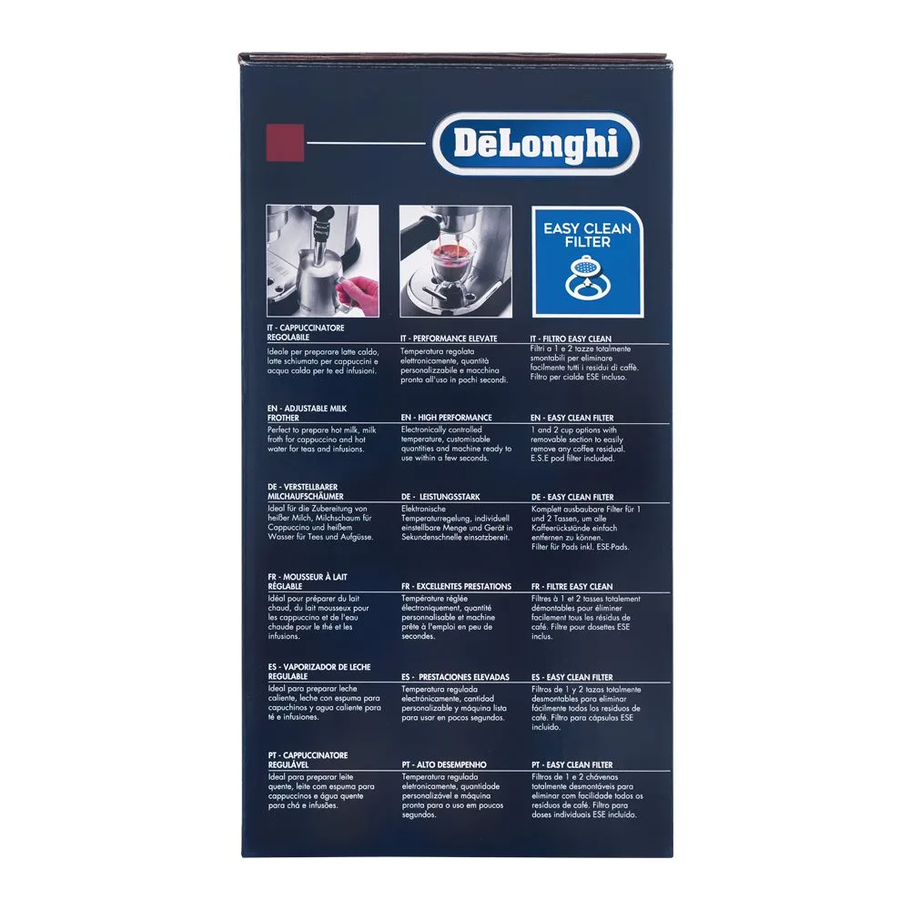 Premium everyday wear delonghi dedica style espresso & cappuccino coffee machine, ec-685