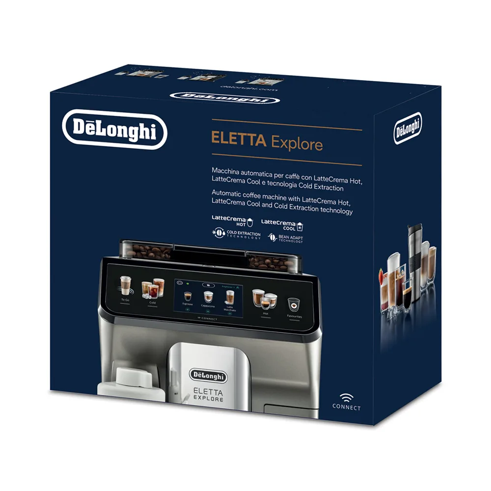 Delonghi Eletta Explore Cold Brew Coffee Machine, ECAM450.65.S