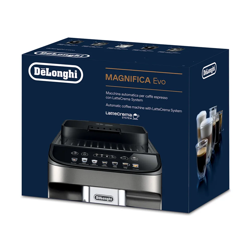 Lifestyle product image of delonghi magnifica evo automatic coffee machine with lattecrema hot system, ecam290.81.tb