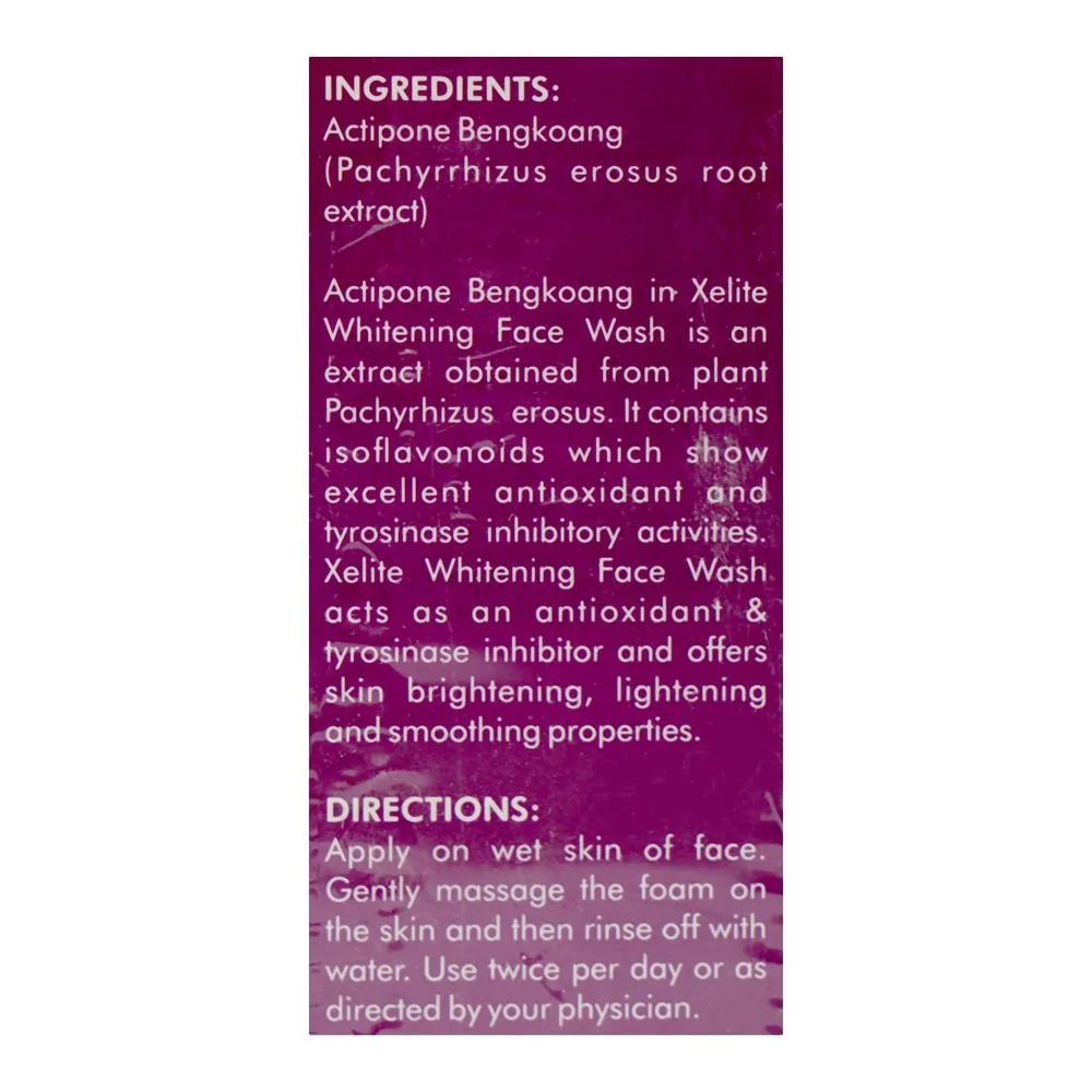 Comfortable casual derma health pharma xelite whitening face wash, for all types of skin, 120ml
