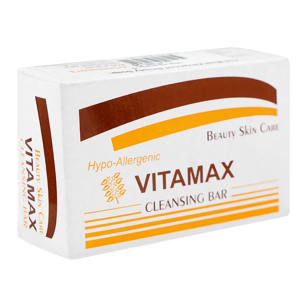 Derma Techno Vitamax Cleansing Bar, Hypo-Allergenic, Glycerin, For All Types of Skin, 90g