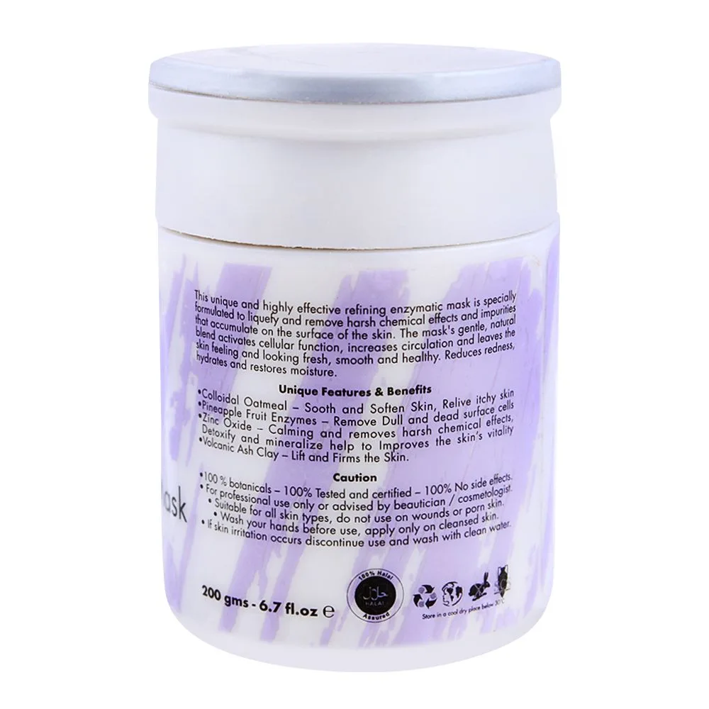 Side view of dermacos dermapure balancing refining enzymatic mask, 200g