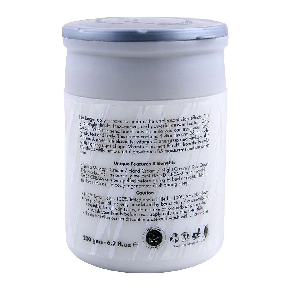 Side view of dermacos dermapure multipurpose grey cream, 200g