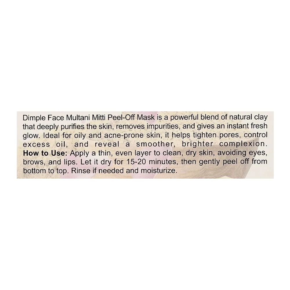 Comfortable casual dimple face natural glow multani mitti powder, rose + menthol 100g, df-120