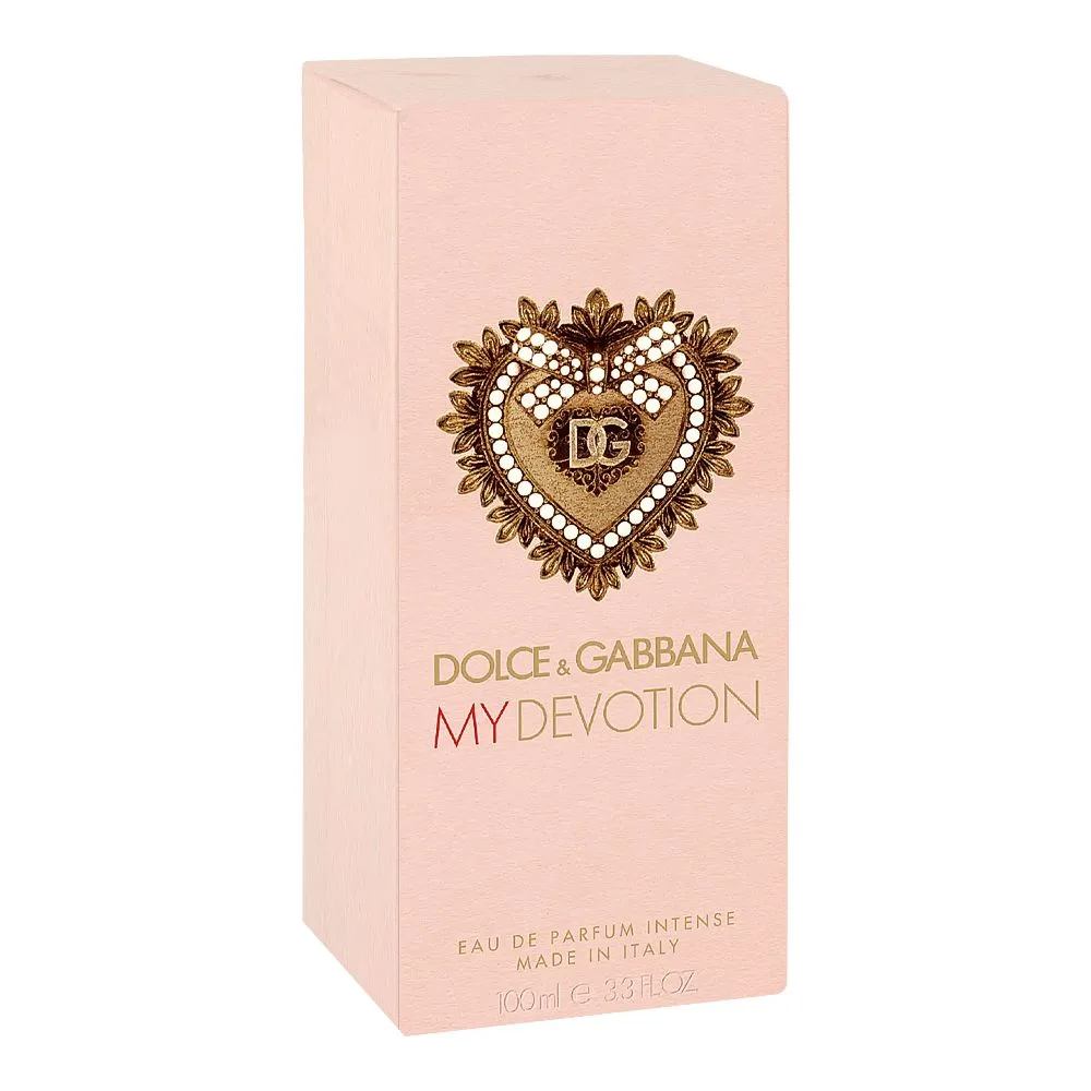 Side view of dolce & gabbana my devotion intense, eau de parfum, for women, 100ml