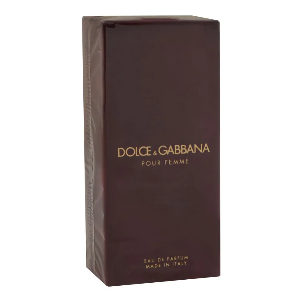 Side view of dolce & gabbana pour femme, eau de parfum, for women, 100ml