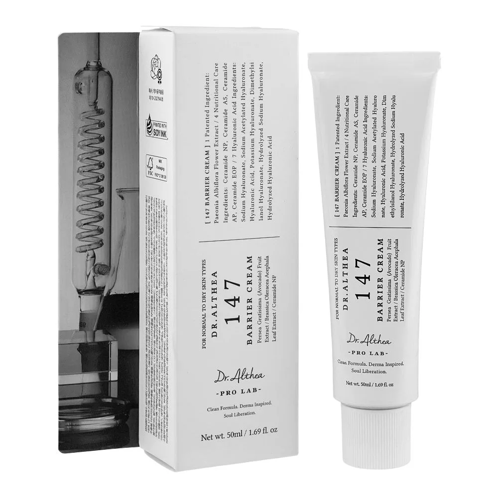 Side view of dr. althea 147 barrier cream, 50ml