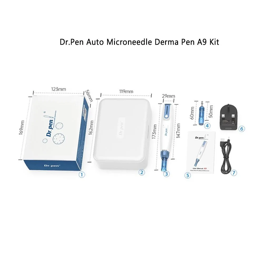 Lifestyle product image of dr. pen auto microneedle system, dermapen microneedling device, a9