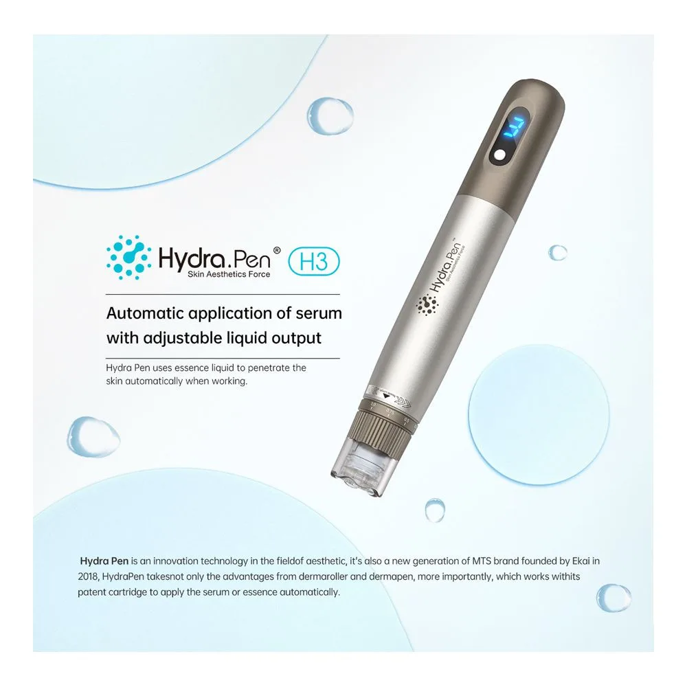 Comfortable casual dr. pen hydra pen microneedle system, dermapen microneedling device, h3