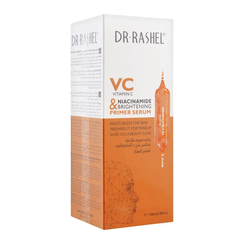 Side view of dr. rashel vc vitamin c niacinamide & brightening primer serum, 100ml