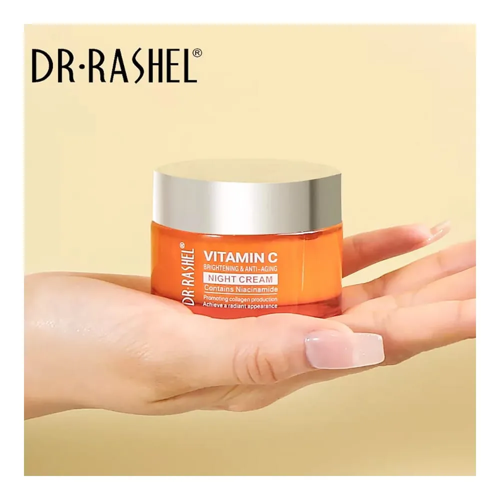 Side view of dr. rashel vitamin c brightening & anti aging night cream, 50g