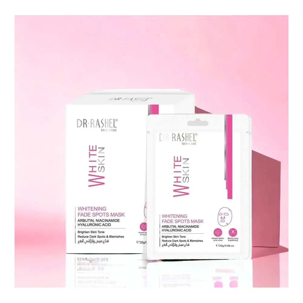Dr. Rashel White Skin Whitening Fade Spots Mask, Reduce Dark Spots & Blemishes, 25g