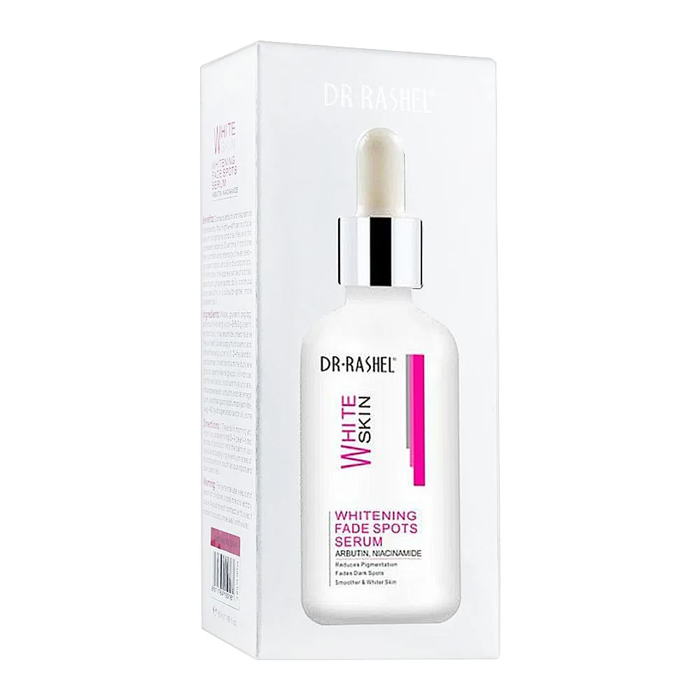 Side view of dr. rashel white skin whitening fade spots serum, 50ml