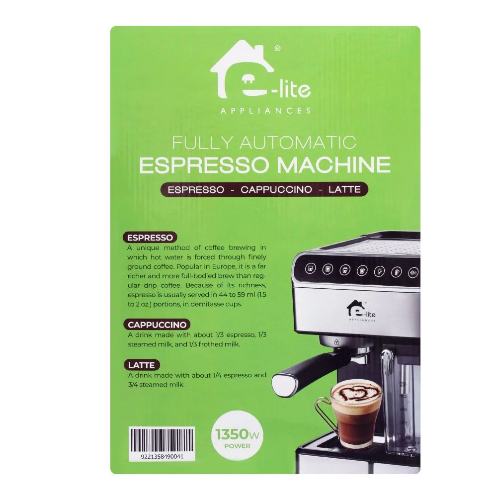 Comfortable casual e-lite fully automatic espresso coffee machine, eem-020