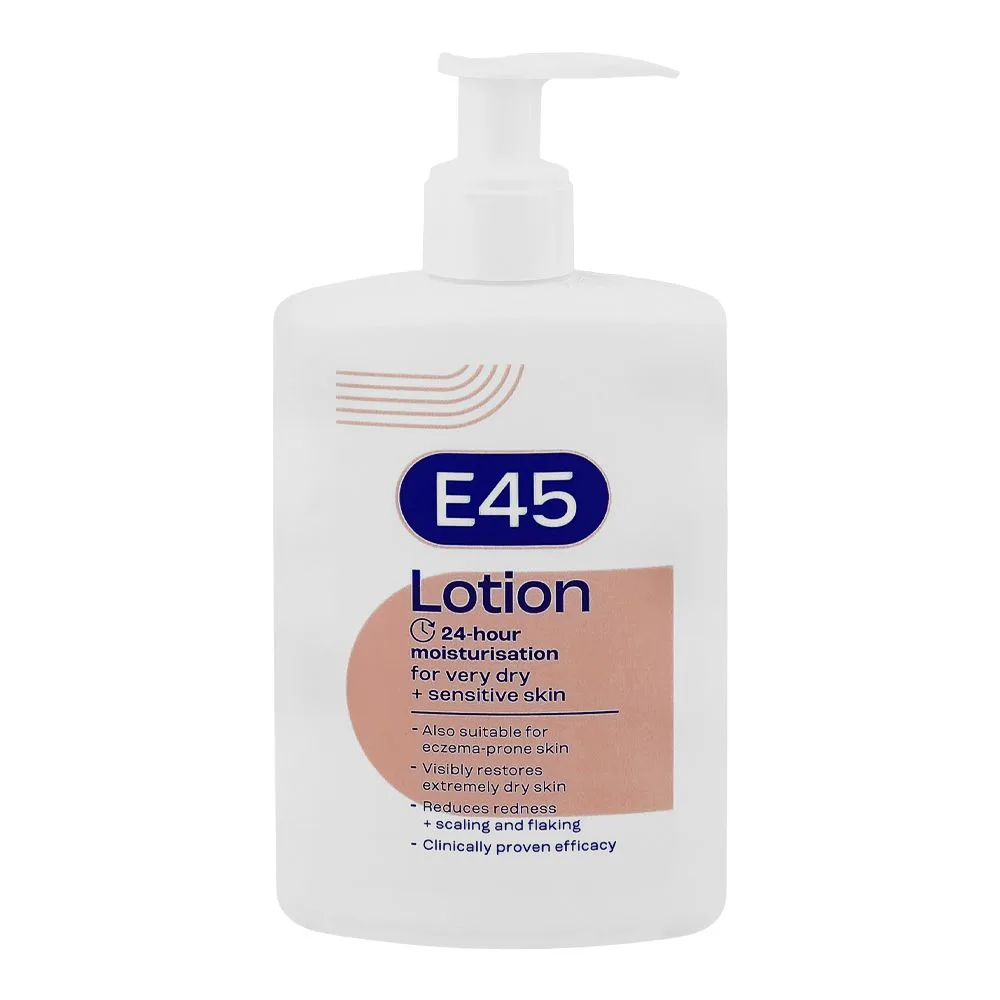 E45 24-Hour Moisturization Lotion, Suitable From Birth, For Very Dry & Sensitive Skin, 250ml