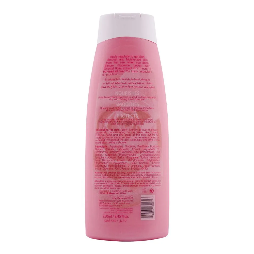 Comfortable casual elmore deep nourishment glycerine rose extract body lotion, 250g