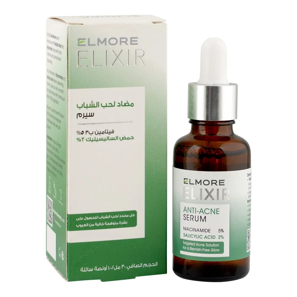 Elmore Elixir Anti-Acne Niacinamide & Salicylic Acid+B3 5% Serum, 30ml