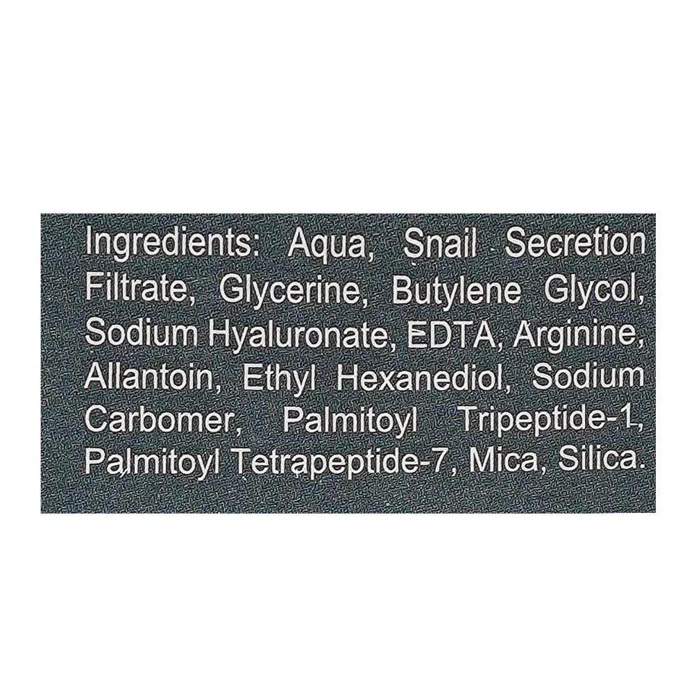 Close-up design of elmore elixir snail mucin 95% + peptide glow skin repair face serum, for all skin types, 30ml