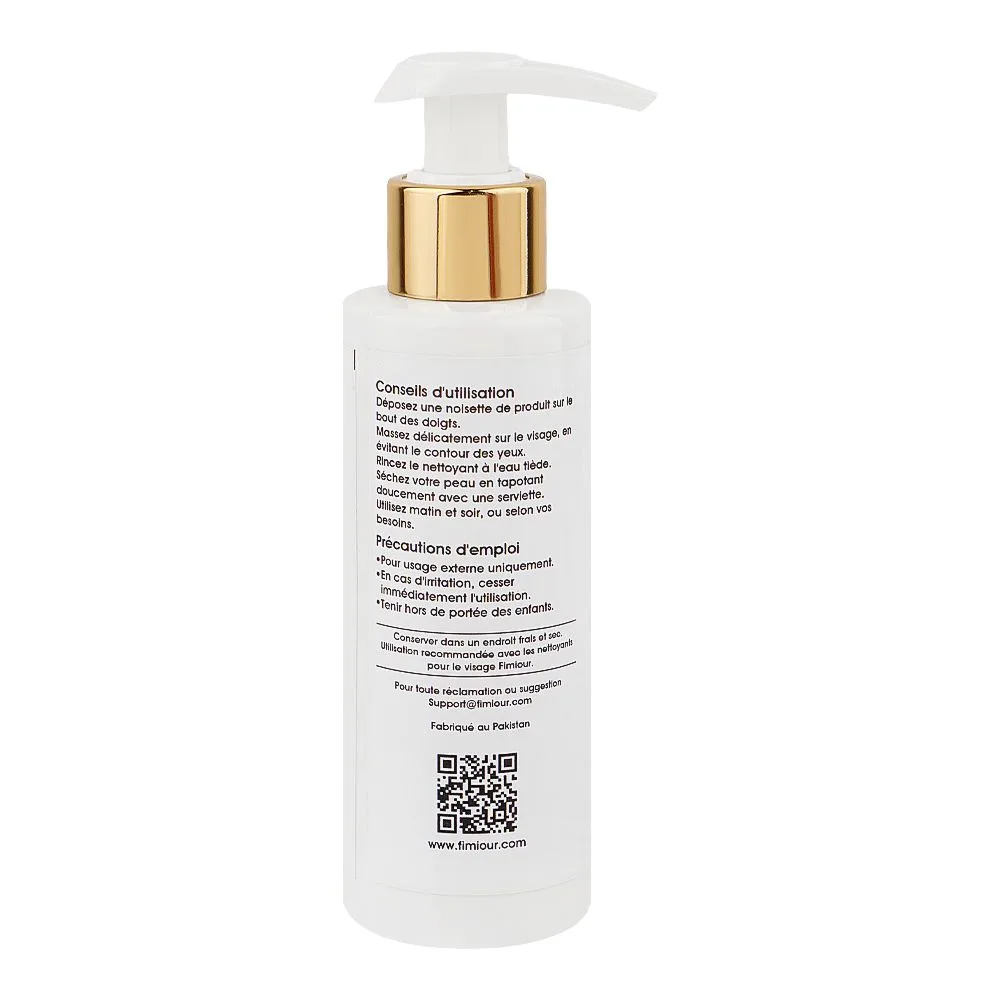 Side view of elmore fimiour rose cleansing milk, for all types of skin, 150ml