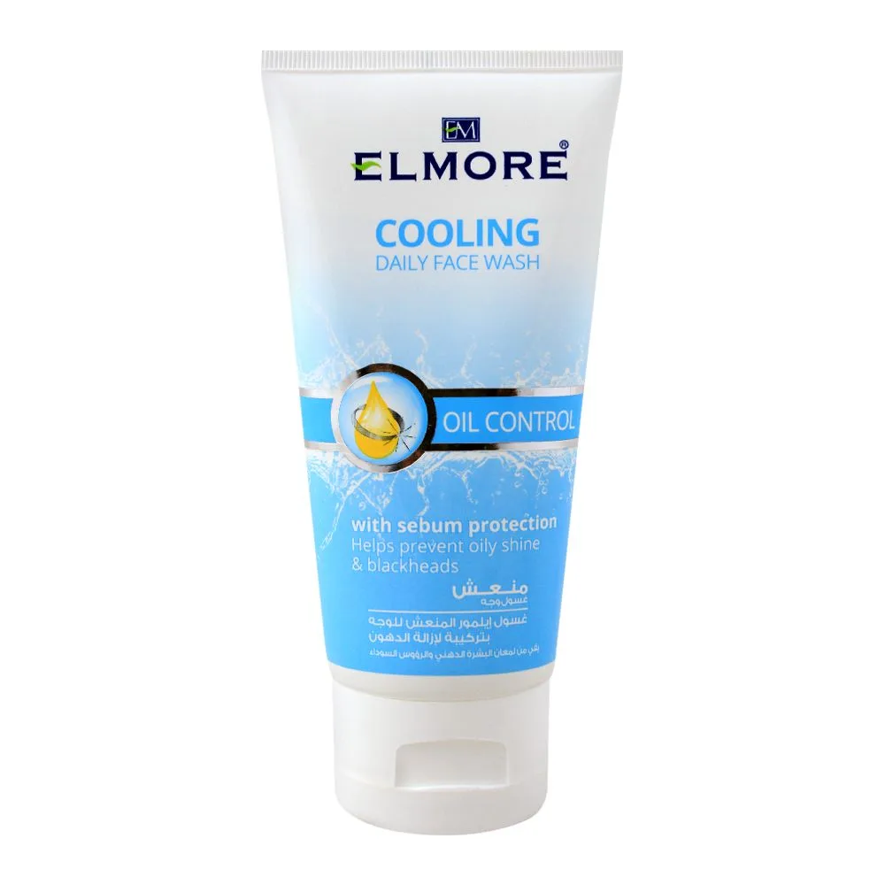 Elmore Oil Control Cooling Daily Face Wash, Prevents Blackheads, 150ml