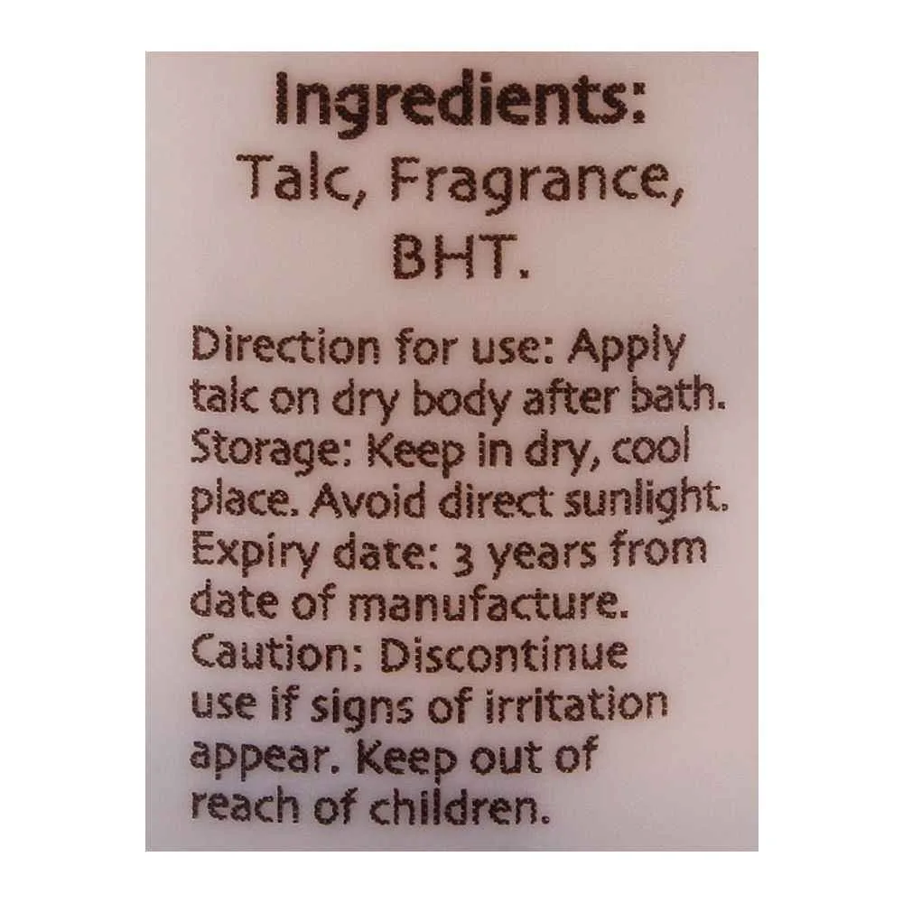 Side view of enchanteur enticing talcum powder, 125g
