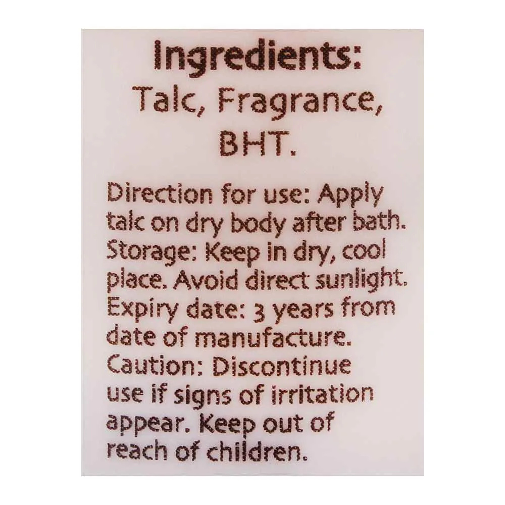 Side view of enchanteur enticing talcum powder, 250g