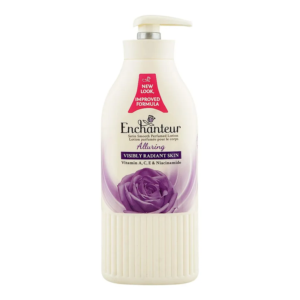Enchanteur Satin Smooth Alluring Perfumed Body Lotion Pump 500ml