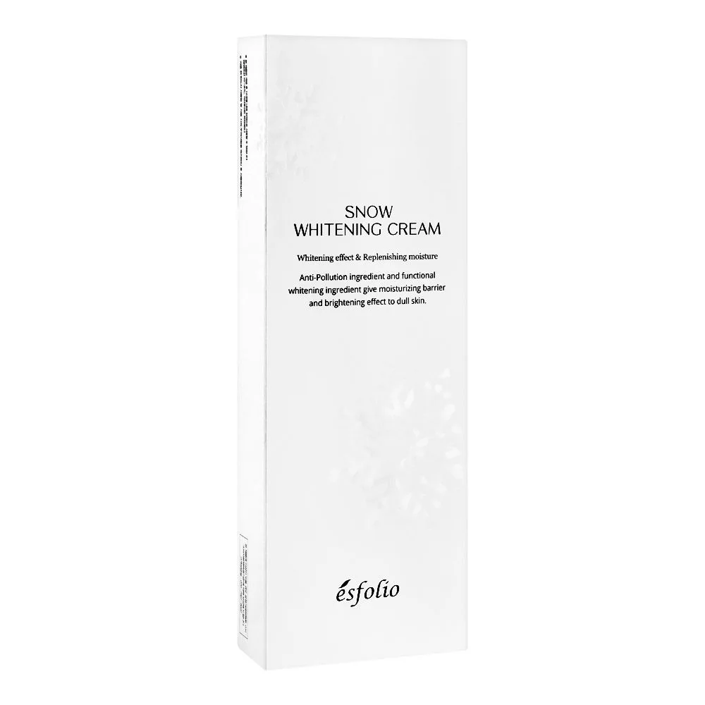 Side view of esfolio snow whitening cream, 30g