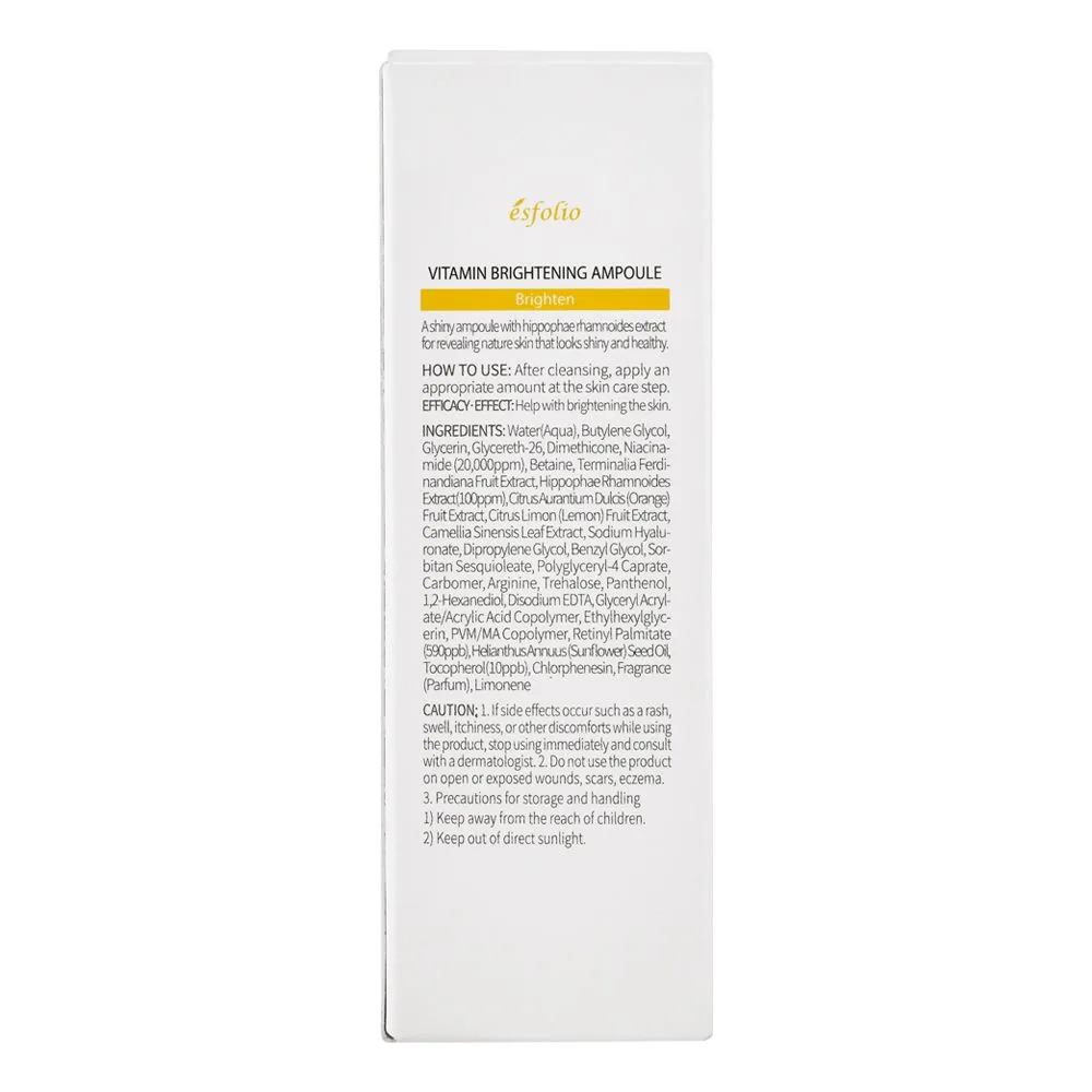Comfortable casual esfolio vitamin brightening ampoule, hippophae rhamnoides extract, for dull skin, 30ml
