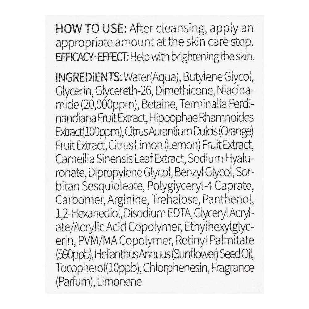Close-up design of esfolio vitamin brightening ampoule, hippophae rhamnoides extract, for dull skin, 30ml