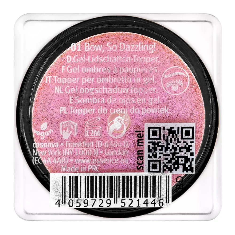 Comfortable casual ence fa bowlous gel eyeshadow topper, 01 bow, so dazzling! 3.45g