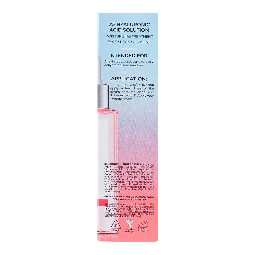 Comfortable casual eveline 2% hyaluronic acid trehalose vitamin b5 serum shot, 30ml