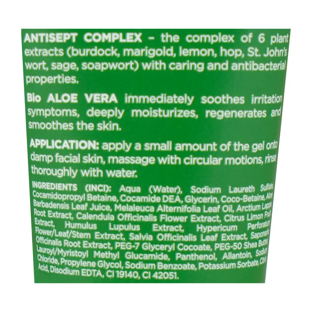 Comfortable casual eveline botanic expert 100% tea tree oil purifying antibacterial face wash gel, 100ml