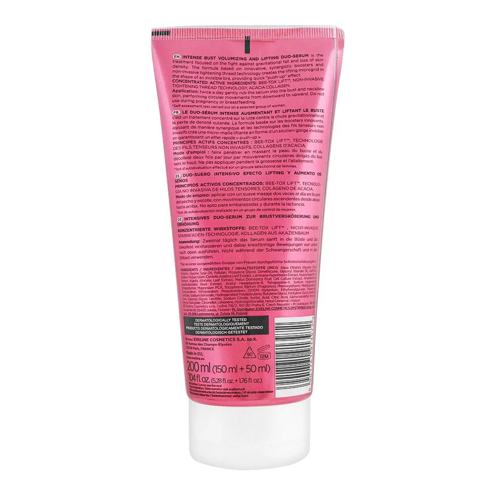Side view of eveline slim extreme 4d mezo push-up intensive serum, 200ml