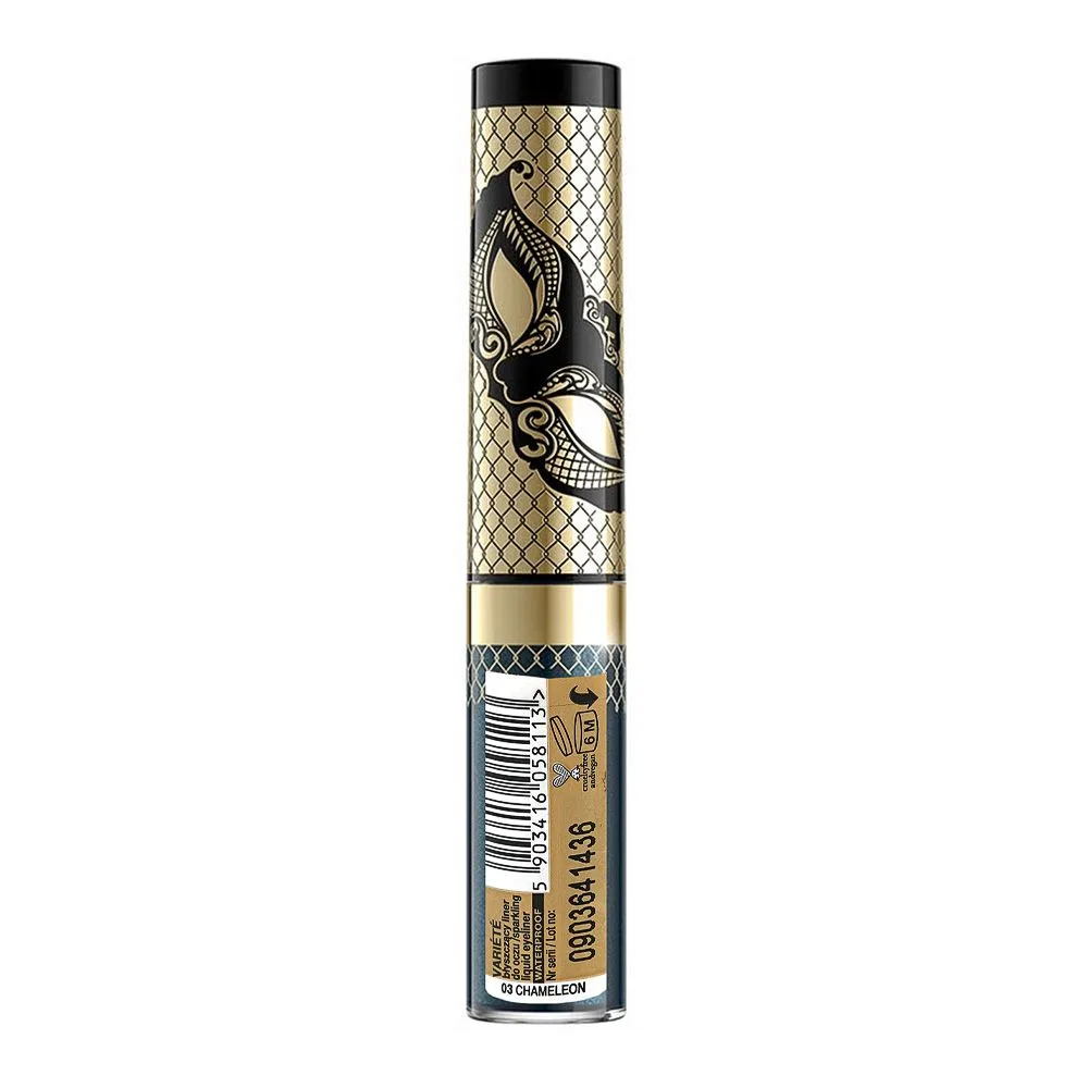 Side view of eveline variete liquid eyeliner, waterproof, 03 chameleon
