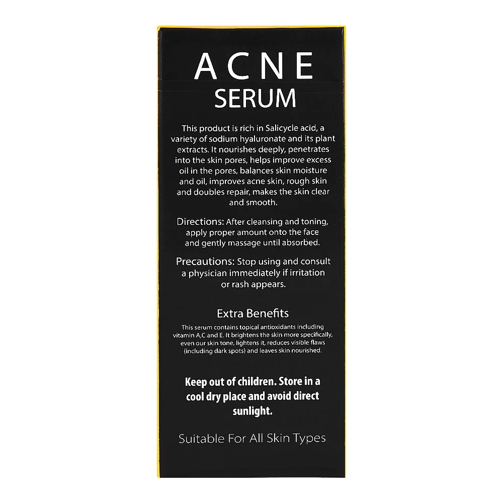 Comfortable casual fiabila botanicals acne+ treatment serum with tea tree oil, removes dark spots & acne marks, 30ml