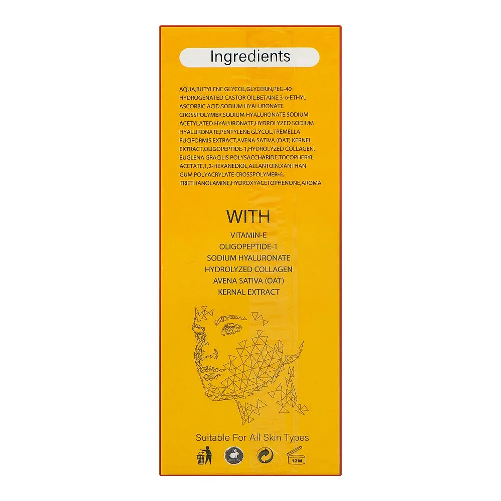 Side view of fiabila botanicals vitamin c whitening fairness serum, 30ml