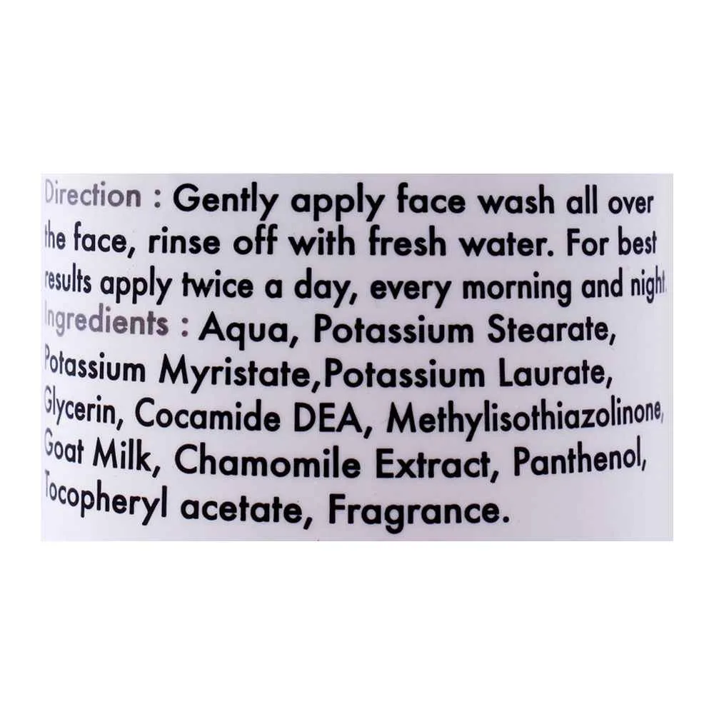 Comfortable casual fiabila fair & white goat milk face wash, 100ml