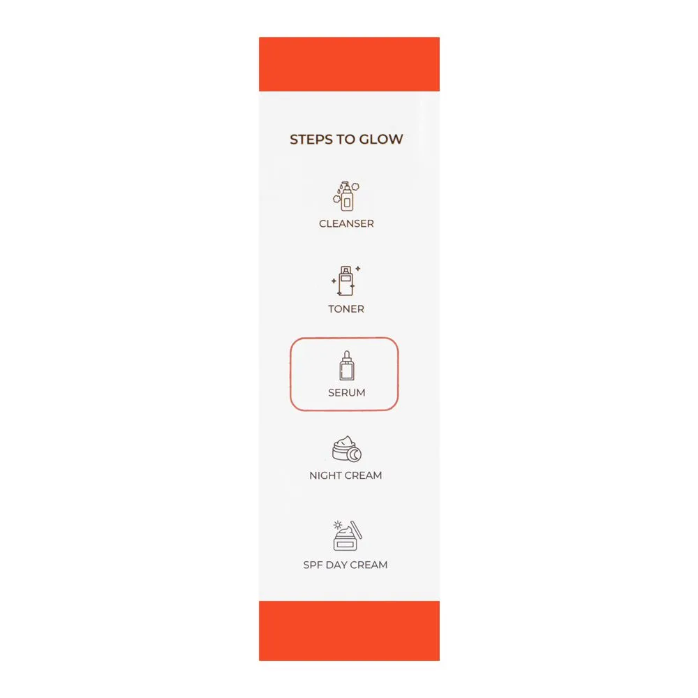 Side view of fiore bello brightening vitamin c serum, 30ml